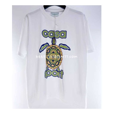 Casablanca 카사블랑카 23 한정판 CA5017 남여공용 반팔 티셔츠 A4676