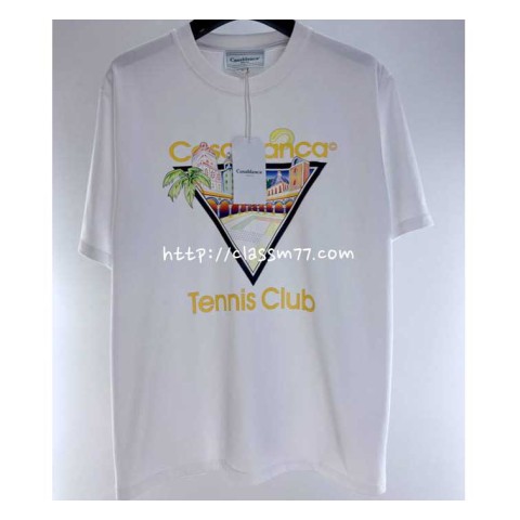 Casablanca 카사블랑카 23 한정판 CA5013 남여공용 반팔 티셔츠 A4677