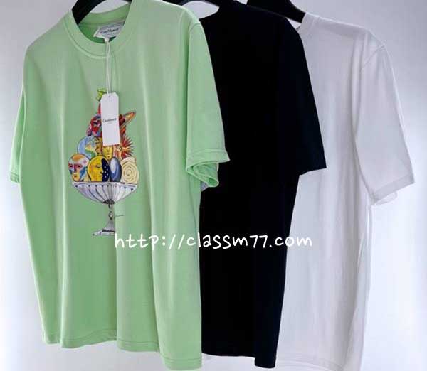 Casablanca 카사블랑카 23 한정판 CA5008 남여공용 반팔 티셔츠 A4681