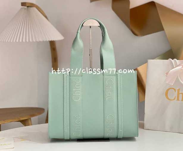 끌로에 23 한정판 Woody 소가죽 카프스킨 가방 C1570