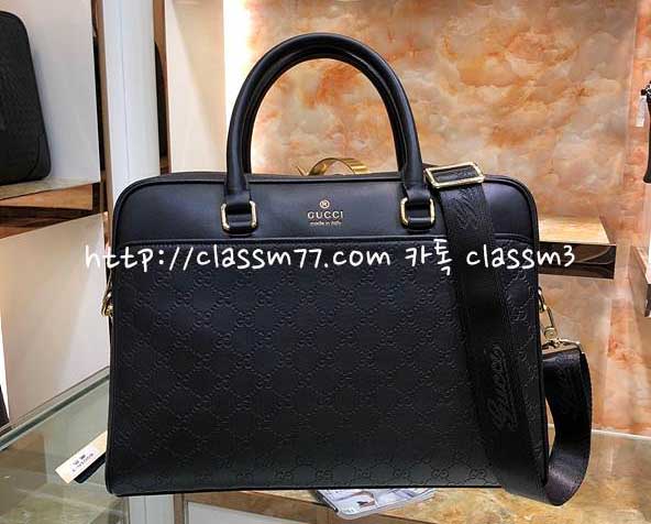 구찌 23 한정판 85016-1 소가죽 카프스킨 서류 가방 C1627