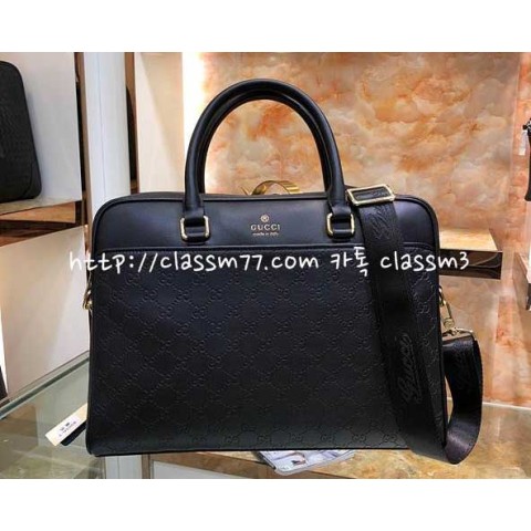 구찌 23 한정판 85016-1 소가죽 카프스킨 서류 가방 C1627
