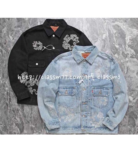 Levi's x DENIM TEARS 23 한정판 V136 긴팔 청자켓 A4754