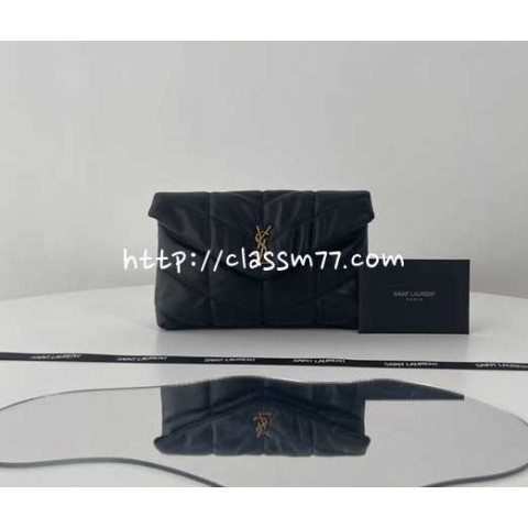 입생로랑 23 한정판 Puffer 650880 양가죽 램스킨 클러치백 가방 C1702