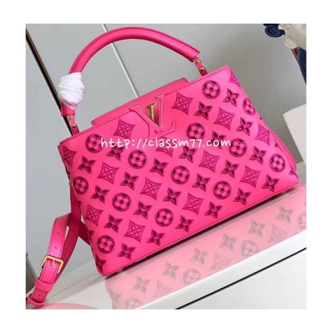 루이비통 23 한정판 Capucines Mini BB MM M22863 소가죽 카프스킨 크로스백 가방 C1725