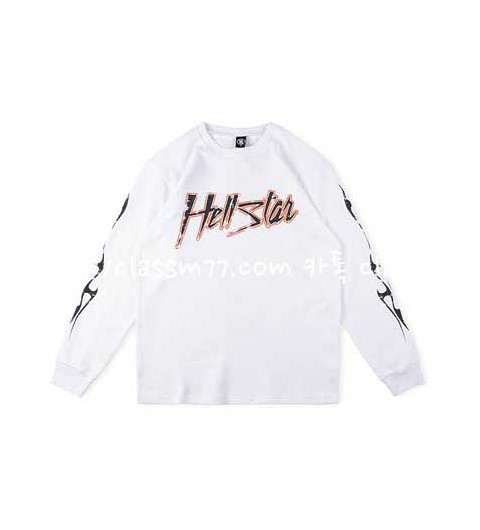 Hellstar Studios 23 한정판 Records Crewneck Hoodie 긴팔 티셔츠 A4866