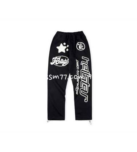 Hellstar Studios 23 한정판 Path To Paradise Black Sweat Pants 긴바지 A4872