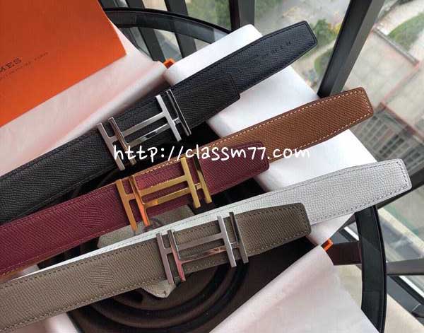 에르메스 23 한정판 3.2cm 양면 벨트 F513