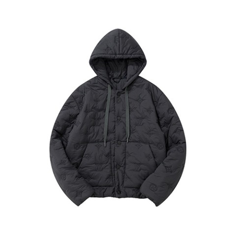 루이비통 23 한정판 모노그램 퀼티드 후디드 블루종 A5178