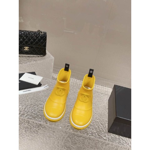 샤넬 23 한정판 D01979-4 D01979-3 여성 레인 부츠 B1583