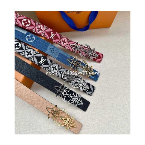 루이비통 23 한정판 Twiggy 양면 벨트 F538