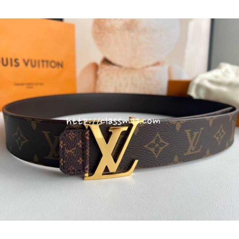 루이비통 23 한정판 Tag 4cm 양면 소가죽 카프스킨 벨트 F560
