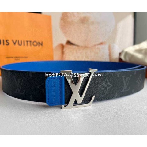 루이비통 23 한정판 Tag 4cm 양면 소가죽 카프스킨 벨트 F563