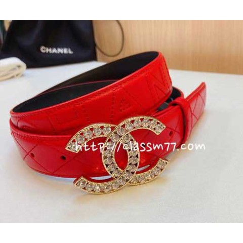 샤넬 23 한정판 3cm 양가죽 램스킨 벨트 F579