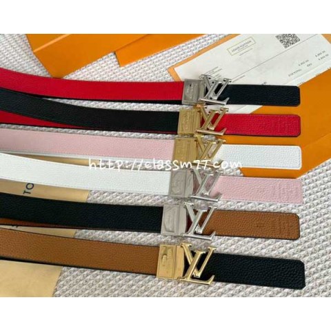 루이비통 23 한정판 양면 소가죽 카프스킨 벨트 F581