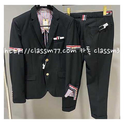 톰브라운 23 한정판 남여공용 양털 긴팔 정장 자켓 정장 긴바지 세트 A5328