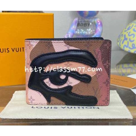 루이비통 23 한정판 Zippy Vertical M82573 소가죽 카프스킨 반지갑 E301