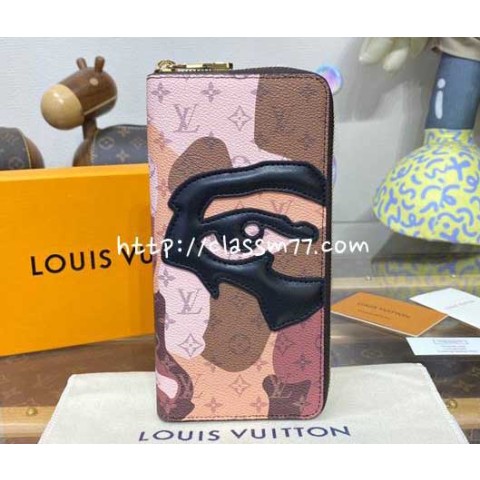 루이비통 23 한정판 Zippy Vertical M82590 소가죽 카프스킨 장지갑 E302