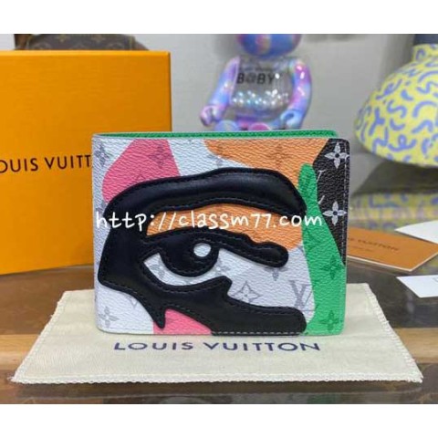 루이비통 23 한정판 Zippy Vertical M82573 소가죽 카프스킨 반지갑 E305