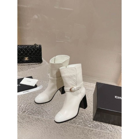 샤넬 23 한정판 D01980-1 여성 하이힐 부츠 B1659