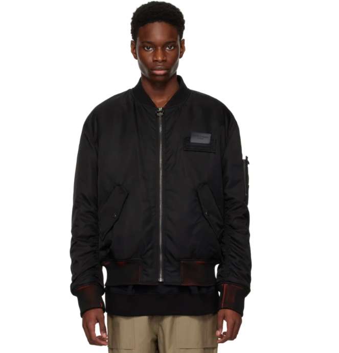 우*미 WYM 23 한정판 Black MA-1 Bomber Jacket 봄버 자켓 A5419