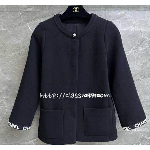 샤넬 23 한정판 양털 긴팔 트위드 자켓 A5512