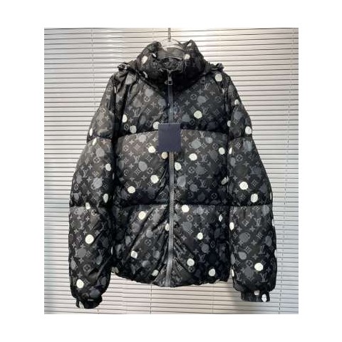 루이비통 x 야요이 쿠사마 23 한정판 모노그램 도트 다운 긴팔 자켓 A5669