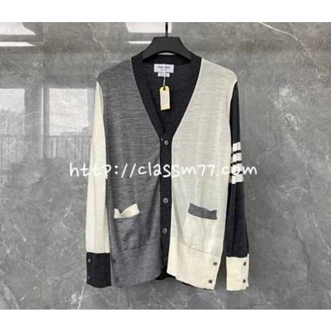 톰브라운 23 한정판 남여공용 양털 긴팔 가디건 A5719