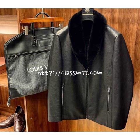 루이비통 24 한정판 양가죽 램스킨 긴팔 자켓 A6371