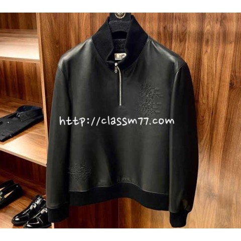 에르메스 24 한정판 양가죽 램스킨 긴팔 자켓 A6374