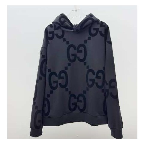 구찌 24 한정판 플로킹 프린트 후드티셔츠 A6495