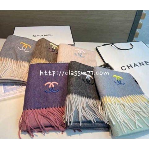 샤넬 24 한정판 양면 양털 목도리 D1248