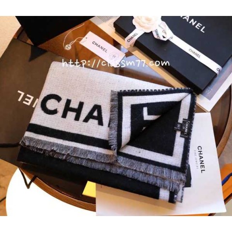샤넬 24 한정판 양면 양털 목도리 D1251