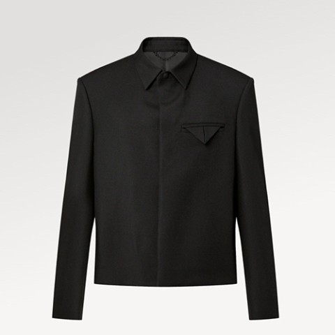 루이비통 24 한정판 엠벨리시드 울 블루종 자켓 A6504