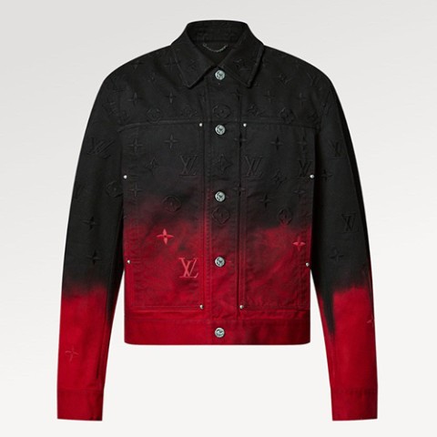 루이비통 24 한정판 엠브로이더드 데님 블루종 자켓 A6505