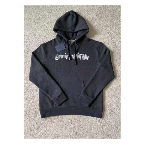 루이비통 24 한정판 로고 프린트 코튼 후디 A6601