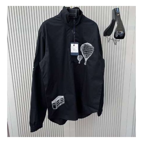 루이비통 24 한정판 자수 테크니컬 하프 집업 셔츠 A6605