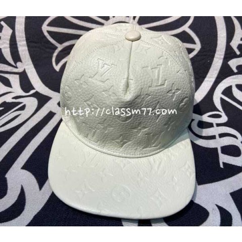 루이비통 24 한정판 소가죽 카프스킨 스냅백 모자 D1513