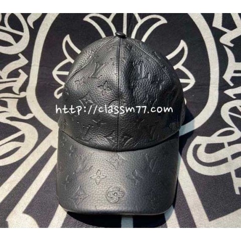 루이비통 24 한정판 소가죽 카프스킨 볼캡 모자 D1516