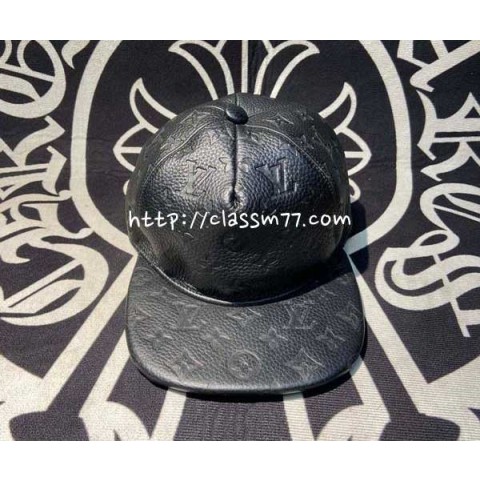 루이비통 24 한정판 소가죽 카프스킨 스냅백 모자 D1517