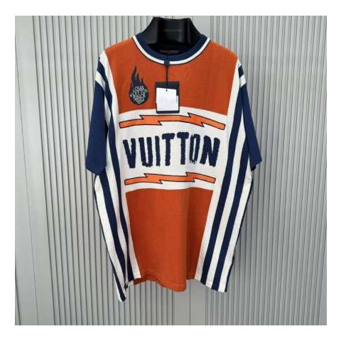 루이비통 24 한정판 자카드 시그니쳐 코튼 티셔츠 A6848