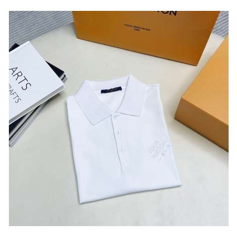 루이비통 24 한정판 자수 시그니처 코튼 폴로 티셔츠 A6871