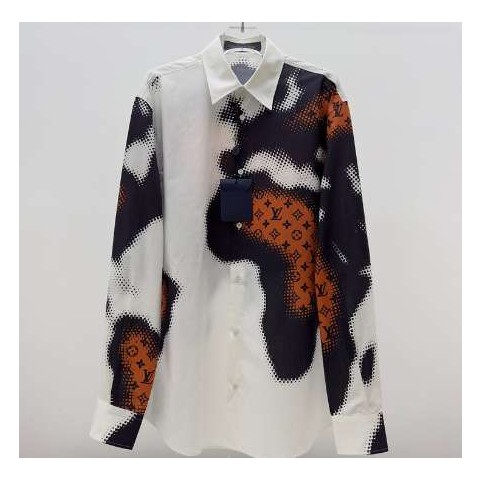 루이비통 24 한정판 모노그램 Mappamundi 코튼 셔츠 A6872