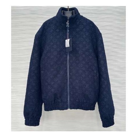 루이비통 24 한정판 모노그램 부클레 집업 블루종 A6879