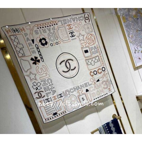 샤넬 24 한정판 양털 스카프 D1582