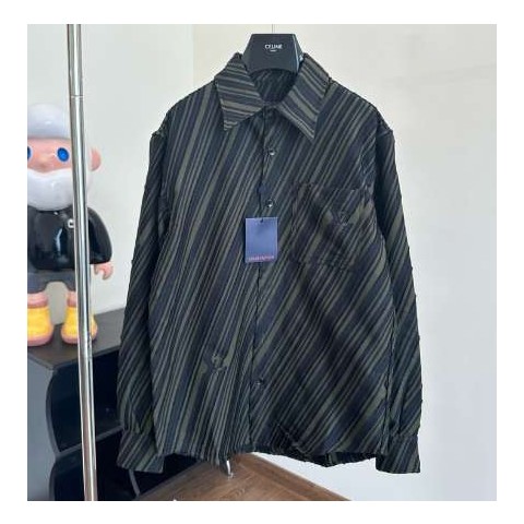 루이비통 24 한정판 다이애고널 코튼 자카드 셔츠 A7003