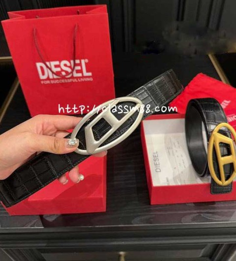 Diesel 디젤 24 한정판 소가죽 카프스킨 벨트 F590