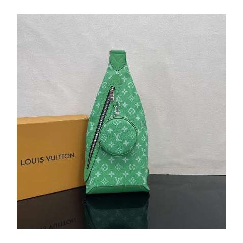 루이비통 24 한정판 M31000 듀오 그린 모노그램 슬링백 힙색 메신저백 가방 백 C2194