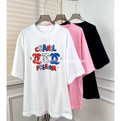 샤넬 24 한정판 반팔 티셔츠 A7162
