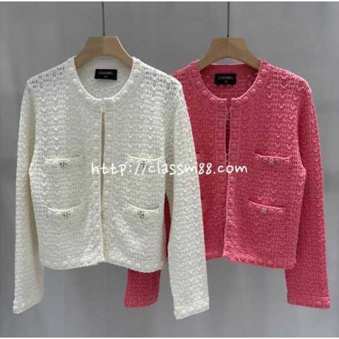 샤넬 24 한정판 여성 긴팔 가디건 A7171